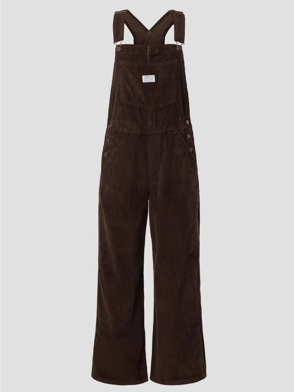Levi’s Premium Corduroy Baggy Fit Overalls in “Mole” Brown • Women’s Medium